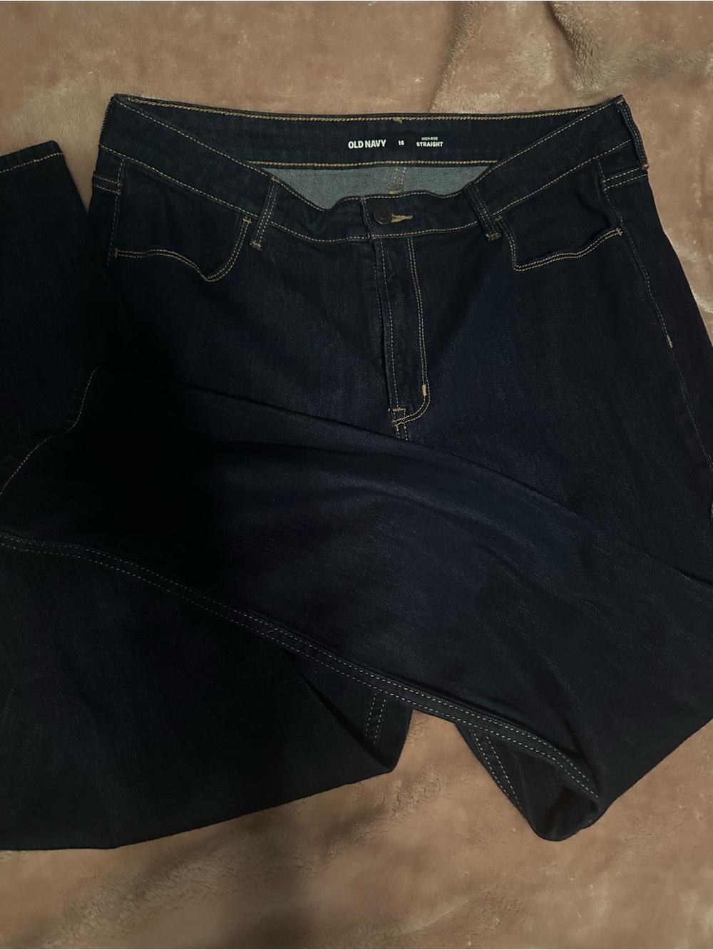 Old Navy Women's Dark Indigo Straight-Leg Jeans